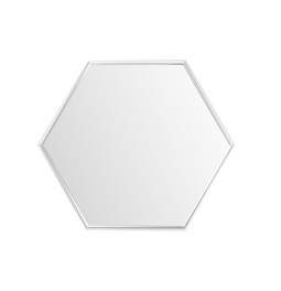 Wall mirror Idena hexagon, silver colour, 40x40cm