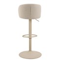 Bar chair Aleanor, beige, H110x53x56cm, seat height 65-86cm