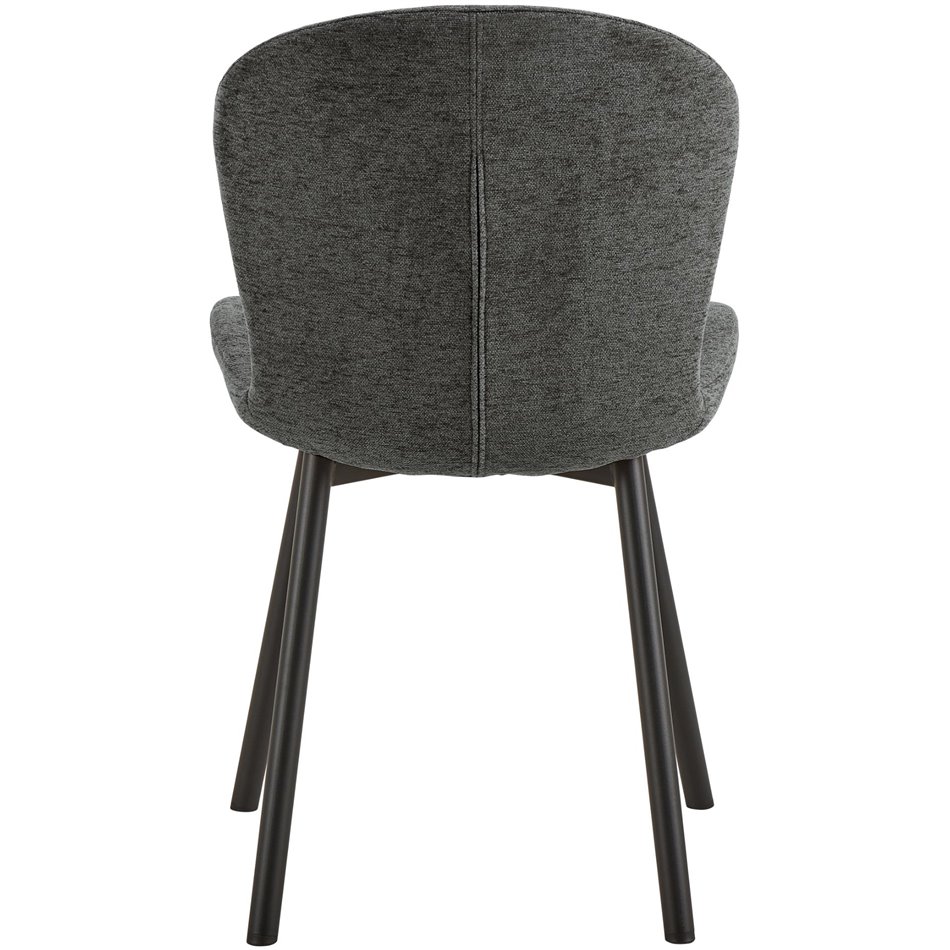 Dining chair Asra, set of 2 pcs, dark grey, H86x50x58cm, seat height 47cm