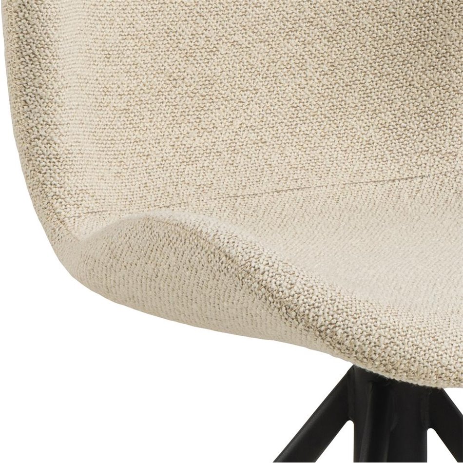 Dining chair Atilde, swiveling, set of 2 pcs, beige, H81x46.5x53cm, seat height 46.5cm