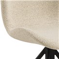 Dining chair Atilde, swiveling, set of 2 pcs, beige, H81x46.5x53cm, seat height 46.5cm