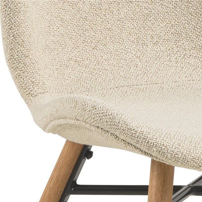 Dining chair Atilde, set of 2 pcs, beige, H82.5x47x53cm, seat height 46.5cm