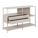 Bookcase Seaford, light grey/beige, H78x114x35cm 