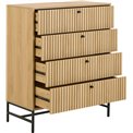 Chest of drawers Albany, natural color, H100x80.5x40cm 