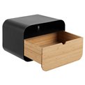 Bedside table Acliet, black, H23x35x25cm 