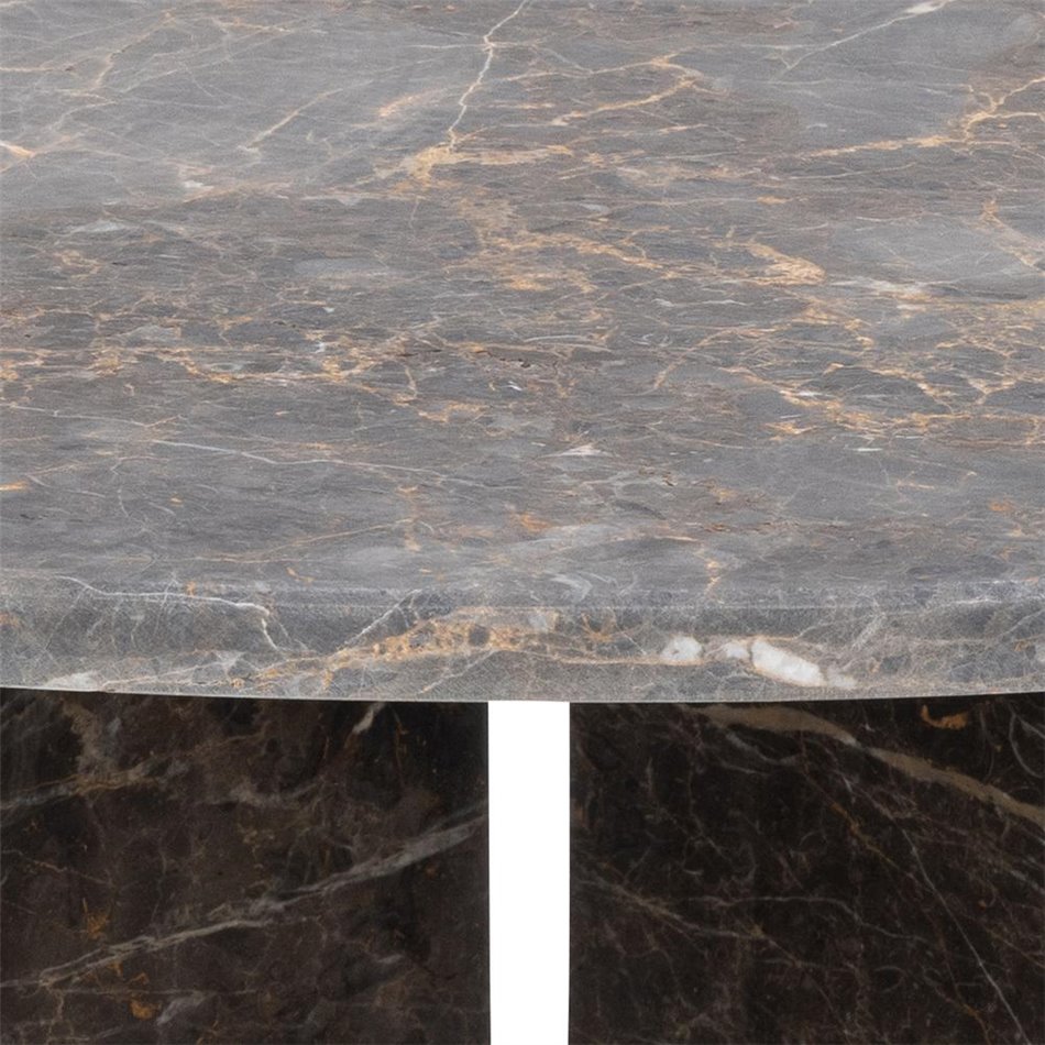 Coffee table Avega, grey marble, H42xD90cm 