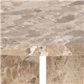 Coffee table Avega, beige marble, H42xD90cm 
