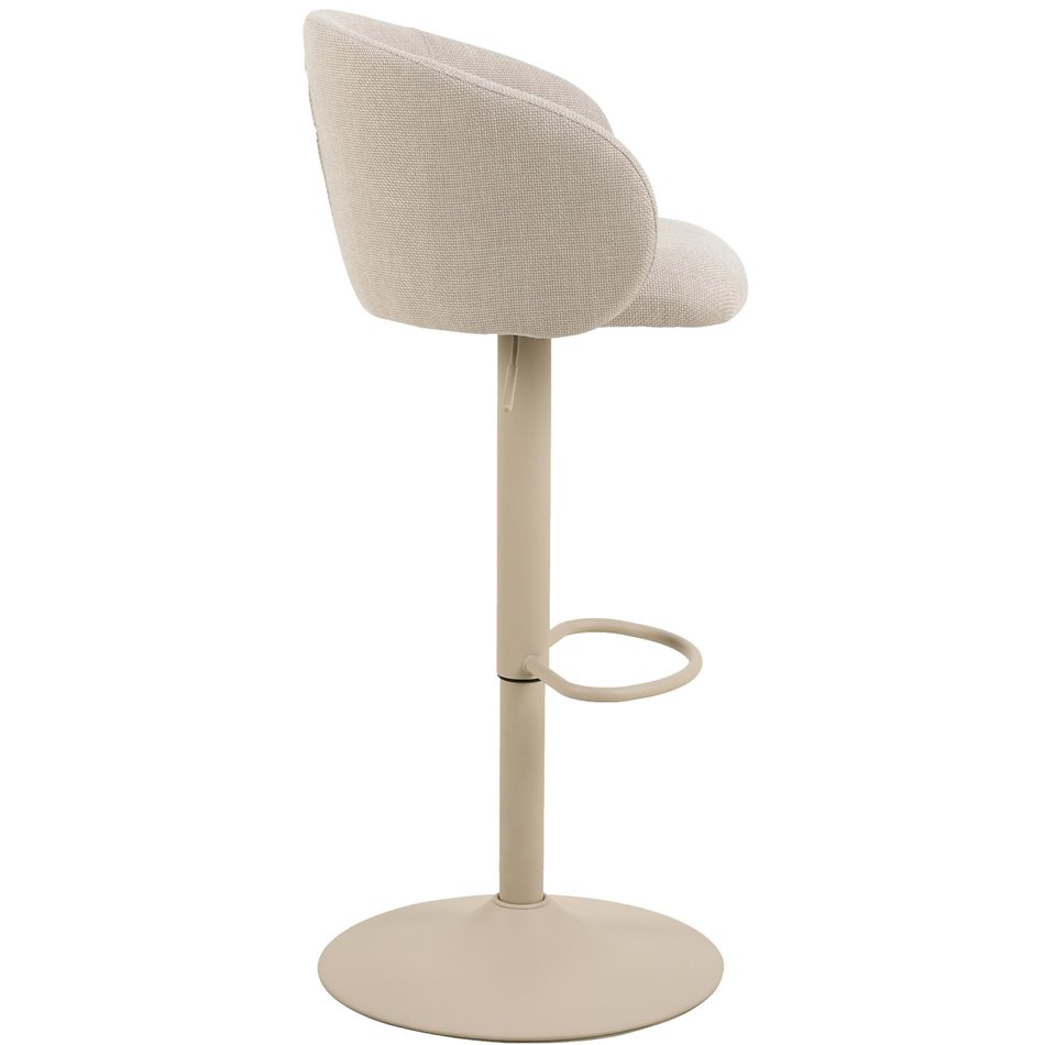 Bar chair Aleanor, beige, H110x53x56cm, seat height 65-86cm