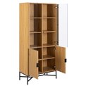 Display cabinet Aipur, natural color, H180x80x40cm 