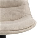 Bar chair Aisa, set of 2 pcs, beige, H95x47x52.5cm, seat height 65-86cm