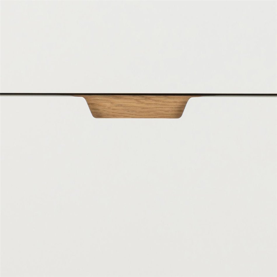 Chest of drawers Alovell, white, H90x135x40cm 