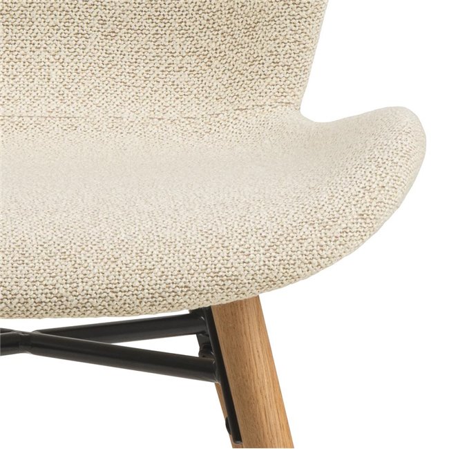 Dining chair Atilde, set of 2 pcs, beige, H82.5x47x53cm, seat height 46.5cm