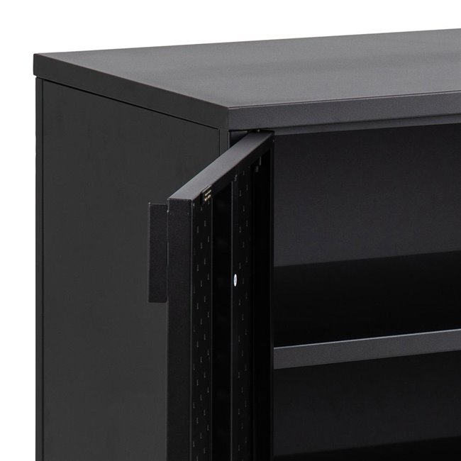 Sideboard Acevton, black, H80x82x40cm 