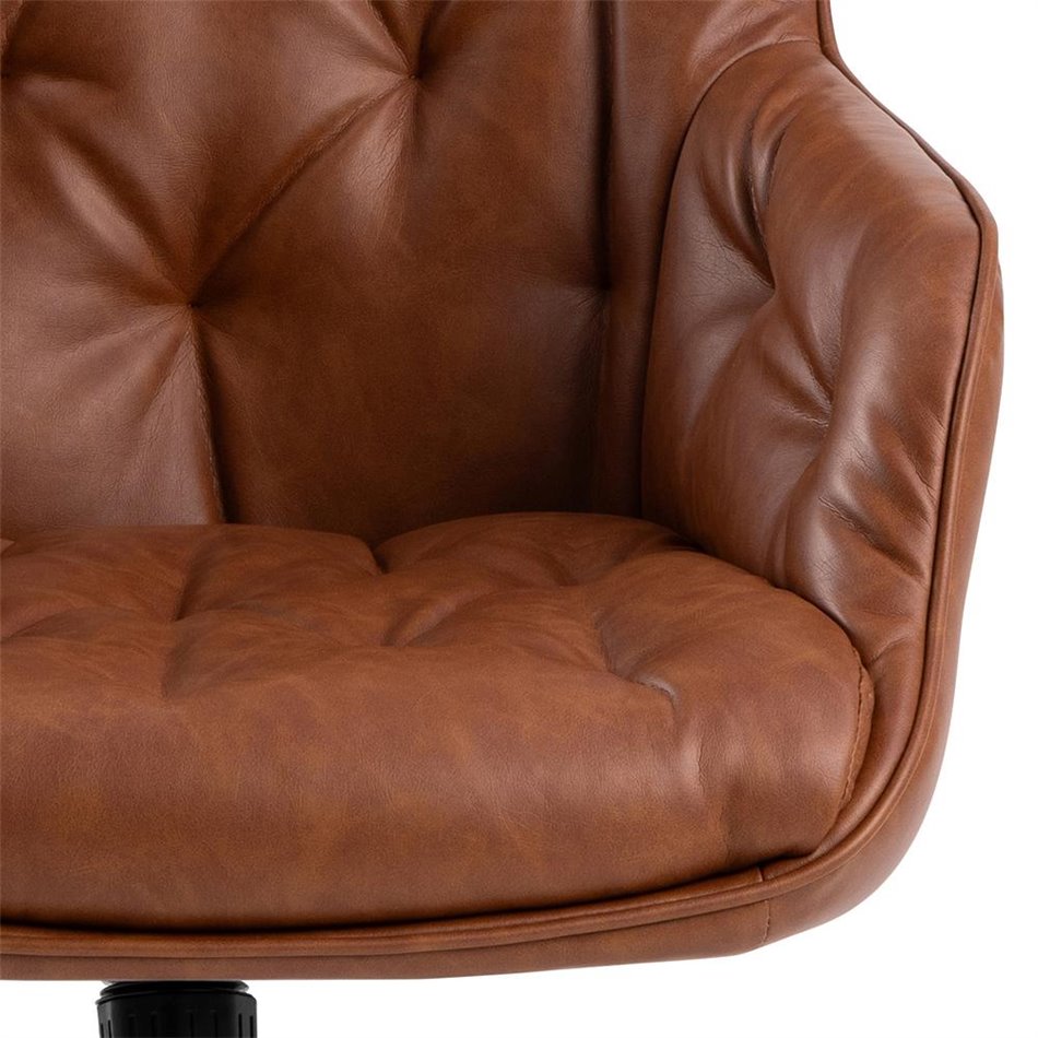 Office chair Ariko, brown, H106x60x67.5cm, seat height 47-57cm