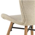 Dining chair Atilde, set of 2 pcs, beige, H82.5x47x53cm, seat height 46.5cm