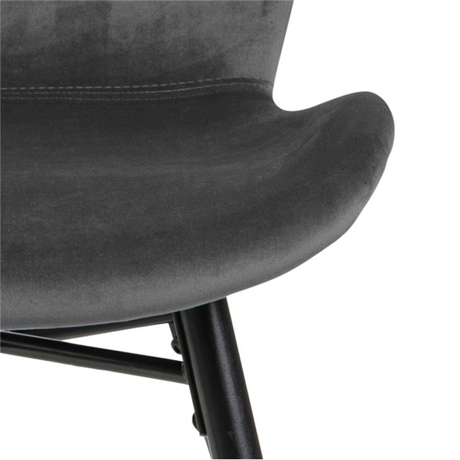 Dining chair Atilde, set of 2 pcs, grey, H82.5x47x53cm, seat height 46.5cm