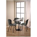 Dining chair Asra, set of 2 pcs, dark grey, H86x50x58cm, seat height 47cm
