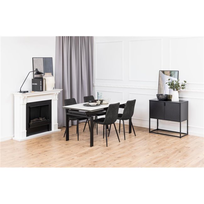 Sideboard Acevton, black, H80x82x40cm 