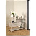 Bookcase Seaford, light grey/beige, H78x114x35cm 