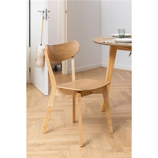 Dining chair Aroxby, set of 2 pcs, natural color, H79.5x45x55cm, seat height 42.5cm