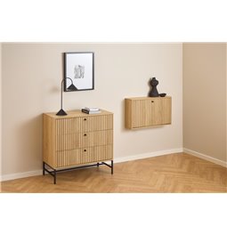 Shoe rack Albany, natural color, H43x72x17cm