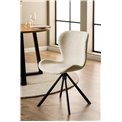 Dining chair Atilde, swiveling, set of 2 pcs, beige, H81x46.5x53cm, seat height 46.5cm