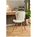 Dining chair Atilde, set of 2 pcs, beige, H82.5x47x53cm, seat height 46.5cm