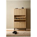 Shoe rack Albany, natural color, H140x72x25cm 
