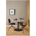 Dining chair Aven, set of 2 pcs, black/natural color, H81x48.5x53cm, seat height 49.5cm