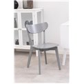 Dining chair Aroxby, set of 2 pcs, grey, H79.5x45x55cm, seat height 42.5cm