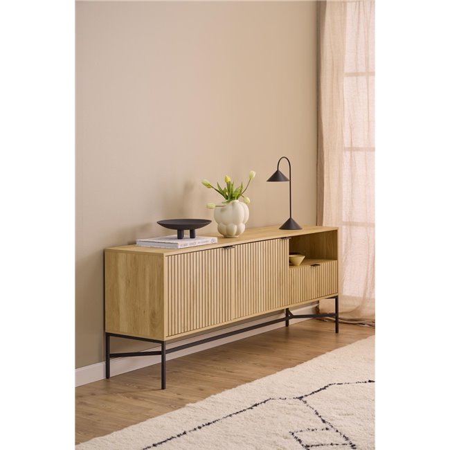 Sideboard Aipur, natural color, H70x180x40cm 