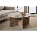 Coffee table Avega, beige marble, H42xD90cm 