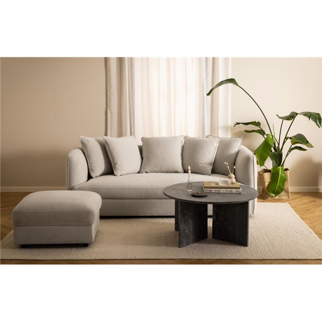 Coffee table Avega, grey marble, H42xD90cm 