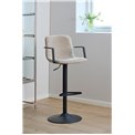Bar chair Ablok, set of 2 pcs, beige, H114x50x53cm, seat height 63-84cm