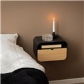 Bedside table Acliet, black, H23x35x25cm 