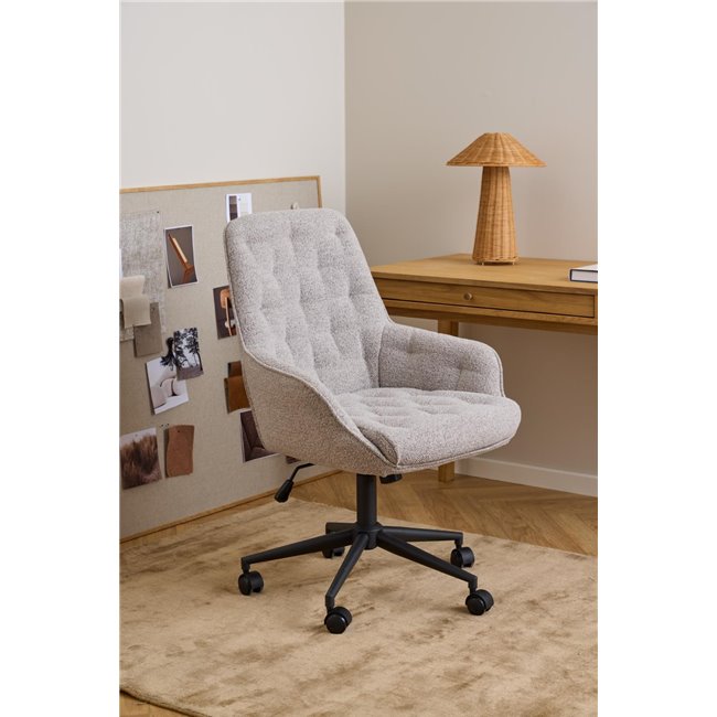 Office chair Ariko, beige, H106x60x67.5cm, seat height 47-57cm