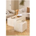 Coffee table set Aice, beige, H42x100x60cm 
