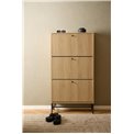 Shoe rack Albany, natural color, H140x72x25cm 