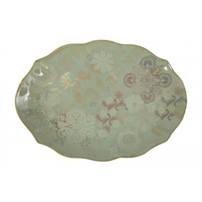 Serving plate Gran Via, green colour, 39x27x1.7cm