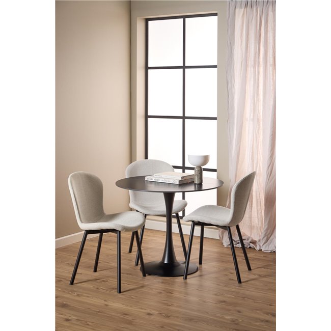 Dining chair Asra, set of 2 pcs, beige, H86x50x58cm, seat height 47cm