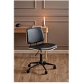 Office chair Aven, black/natural color, H91x48.5x54cm, seat height 46-58cm