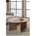 Coffee table Avega, beige marble, H42xD90cm 
