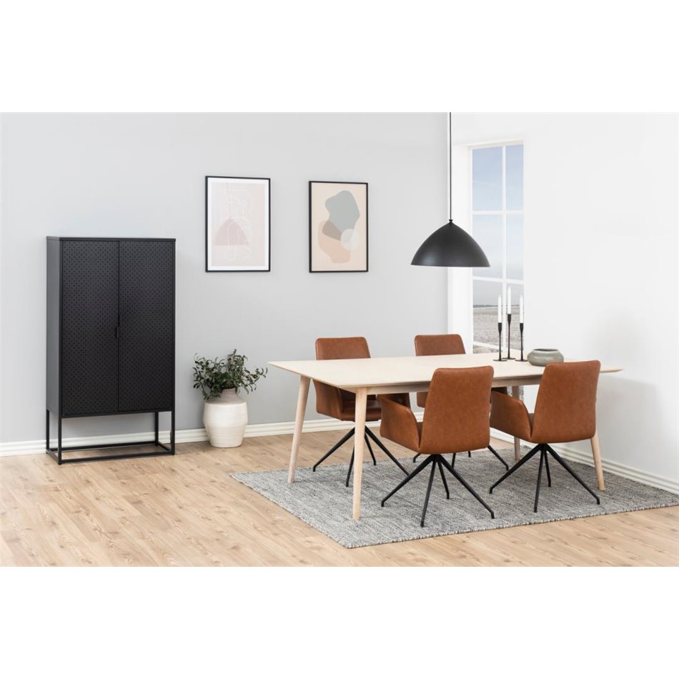 Шкаф Acevton, чёрный, H150x80x40см 