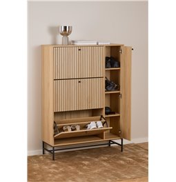 Shoe rack Albany, natural color, H140x99x35cm