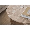 Coffee table Avega, beige marble, H42xD90cm 