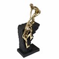 Deco figurine Tree rock-climber, black/gold color, H37x16x13cm