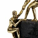Deco figurine Tree rock-climber, black/gold color, H37x16x13cm
