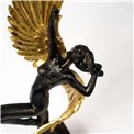 Deco figurine Ikar BG, dark bronze/gold color, H37x13.5x7.5cm
