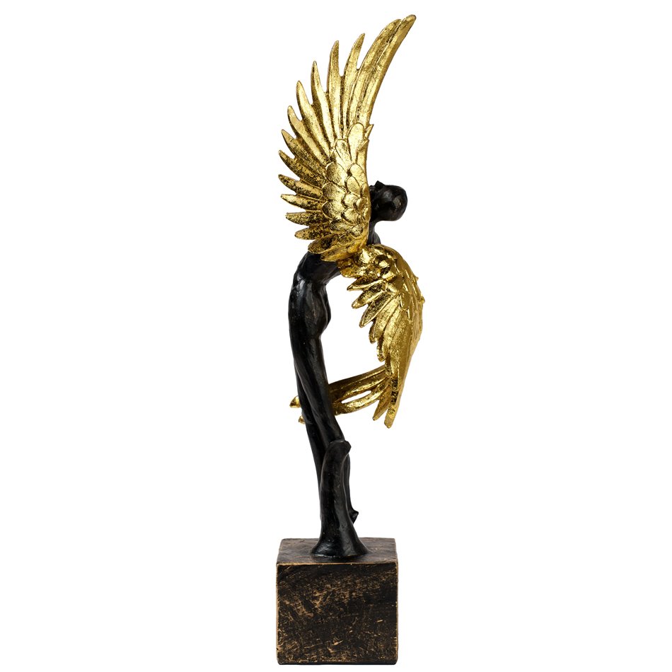 Deco figurine Ikar BS, dark bronze/gold color, H39x9x6.5cm