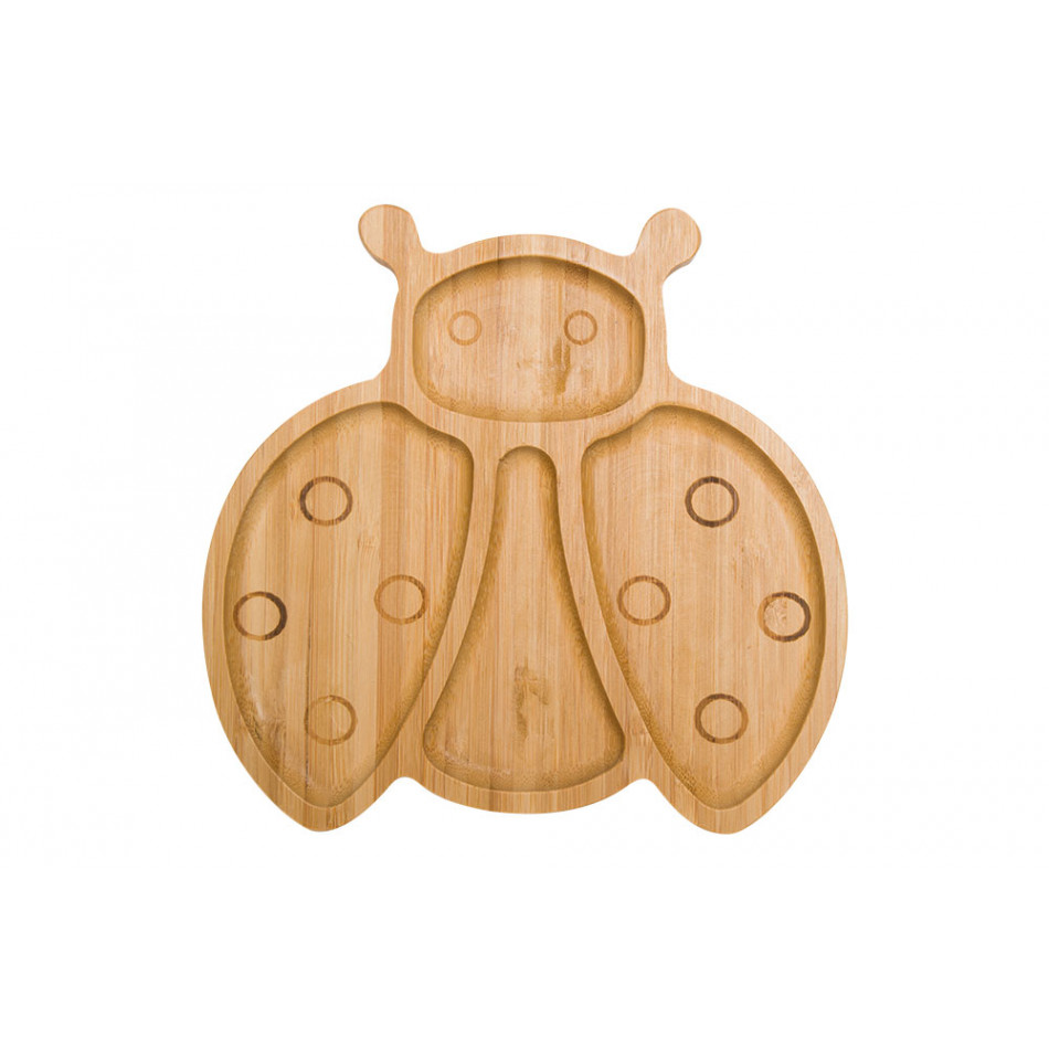Bamboo serving plate Beetle, 20x19.5x1.9cm